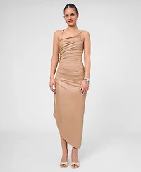 Rachel Roy Women's Metallic Ruched Midi Dress