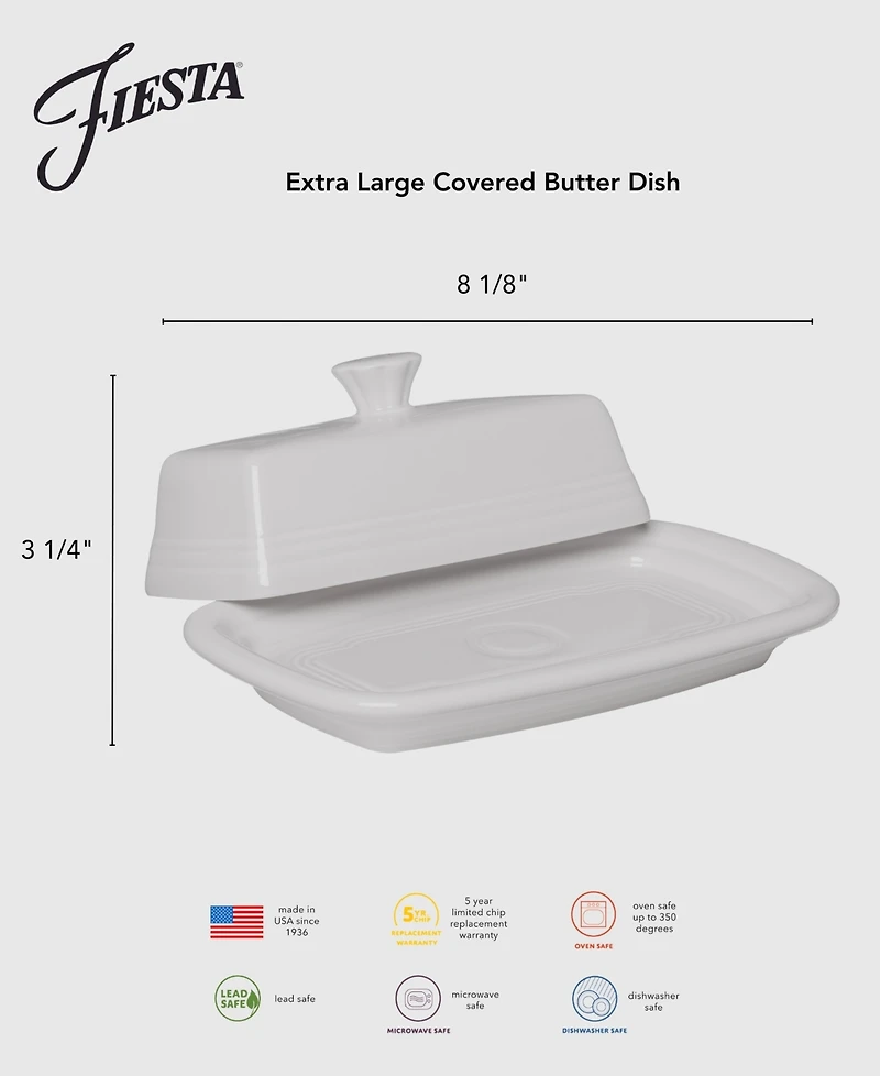 Fiesta Lavender Extra Large Covered Butter Dish
