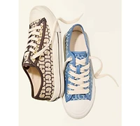 Guess Women's Carey Jacquard Logo Low-Top Lace-Up Sneakers