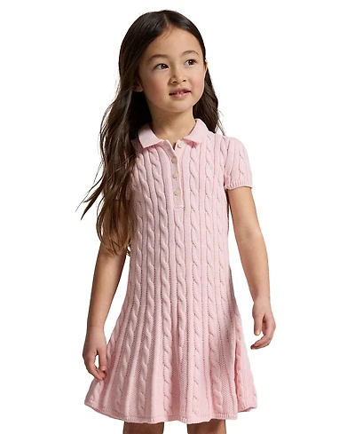 Polo Ralph Lauren Toddler and Little Girls Cable-Knit Cotton Sweater Dress