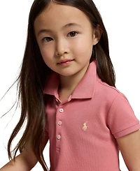 Polo Ralph Lauren Girls' 2-6X Stretch Mesh Collar Dress