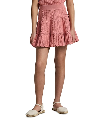 Polo Ralph Lauren Girls' 7-16 Mini-Cable Tiered Skirt