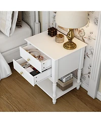 Homsee Modern 9 Drawer Dressing Table and 2 Drawer Bedside Table, Chest and Nightstand, Created for Macy's