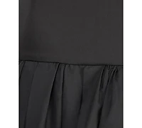 Alex & Sophia Women's Scoop Neck Shirred Midi Dress