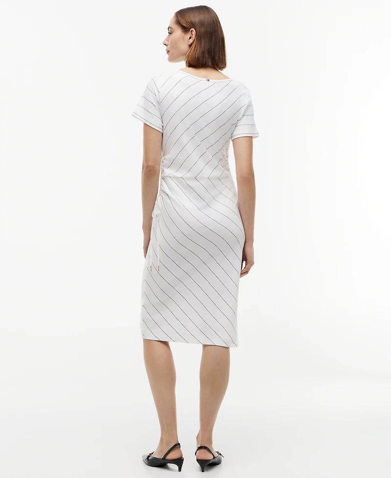 Tommy Hilfiger Women's Striped Boat Neck T-Shirt Dress