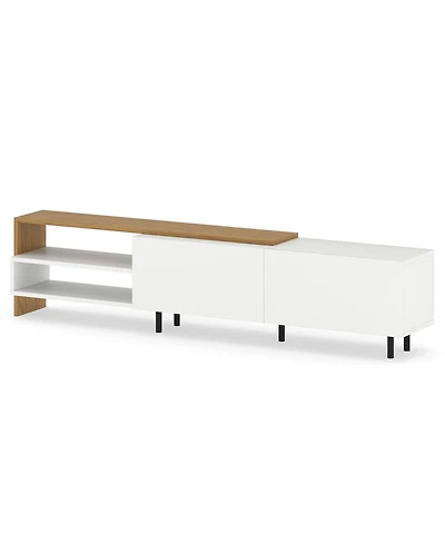 Sugift Modern Tv Stand for TVs up to 80 in with Cabinets and Shelves