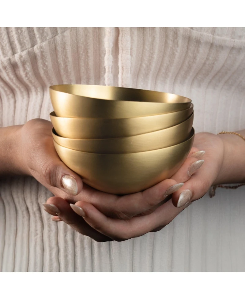 The Collective Home, Artisan Brass Bowls Extra Small - Set of 4