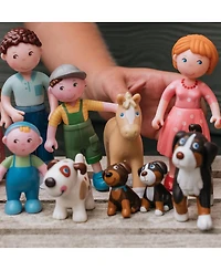 Haba Little Friends Dog Lucky - Pet Toy Figure with Doghouse and Wooden Bones