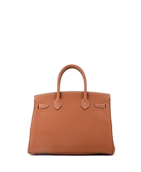 Pre-Owned HERMES Birkin 30 Handbag Brown Togo with Palladium Hardware