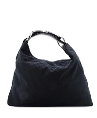 Pre-Owned Gucci Large Horsebit Hobo Gg Canvas
