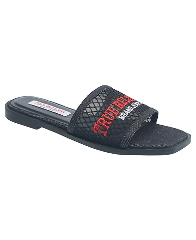 True Religion Women's Brat Mesh Slip on Sandal