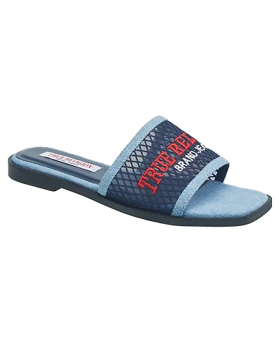 True Religion Women's Brat Mesh Slip on Sandal