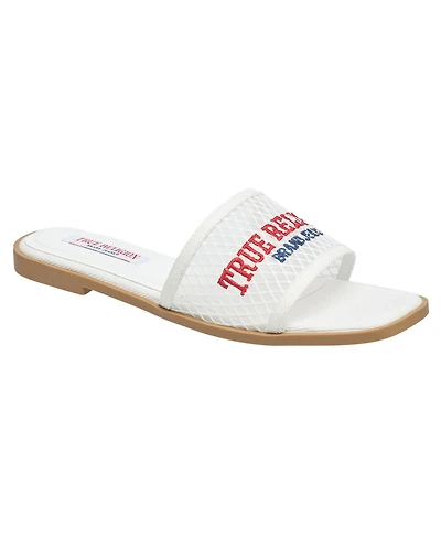 True Religion Women's Brat Mesh Slip on Sandal