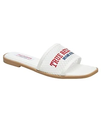 True Religion Women's Brat Mesh Slip on Sandal