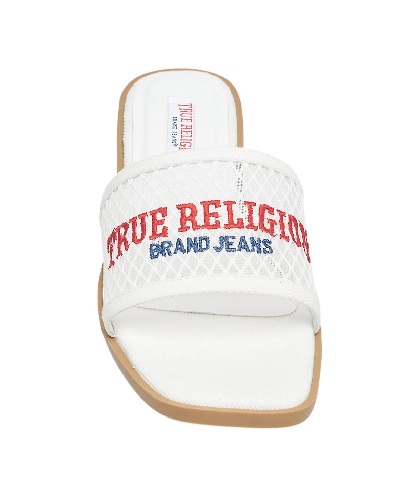 True Religion Women's Brat Mesh Slip on Sandal