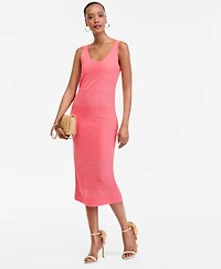 I.n.c. International Concepts Women's Sleeveless Perforated Sweater Dress, Macy's Exclusive