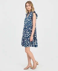 Sandra Darren Petite Ruffled Tiered Shift Dress