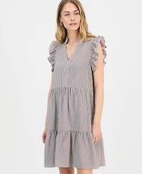 Sandra Darren Petite Ruffled Tiered Shift Dress