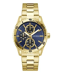 Guess Men's Gold-Tone Multi-Function Watch, 43mm