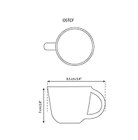 Gharyan Stoneware, Stoneware Coffee Mug Osun 6.7 oz - Set of 4