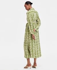 I.n.c. International Concepts Women's Printed Button-Front Maxi Dress, Macy's Exclusive