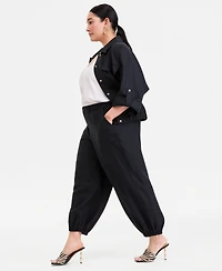 I.n.c. International Concepts Plus High Rise Balloon-Leg Pants, Macy's Exclusive