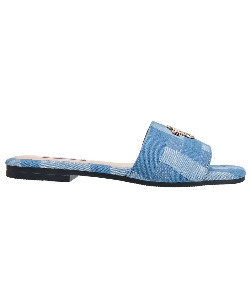 True Religion Women's Mona Bling Logo Single Band Sandal