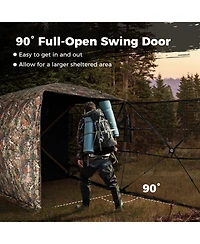 Sugift Three to Four Person Hunting Blind Pop Up with Swing Door