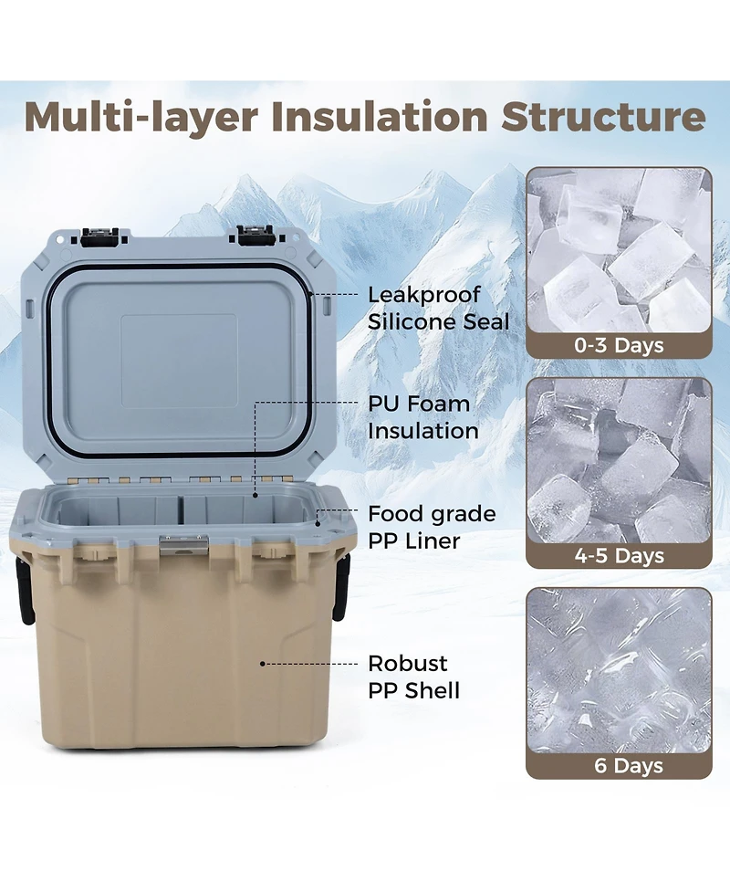 Sugift Ultra Light Hard Cooler 53 Quart Injection Molded Ice Chest