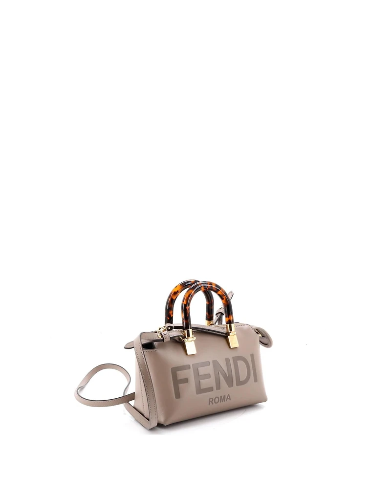 Pre-Owned Fendi Mini Logo By The Way Top Handle Bag Embossed Leather