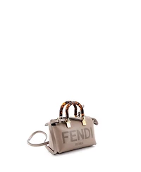 Pre-Owned Fendi Mini Logo By The Way Top Handle Bag Embossed Leather