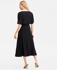 I.n.c. International Concepts Women's Elbow-Sleeve Knit Midi Dress, Macy's Exclusive