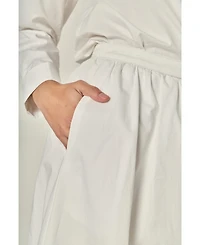 English Factory Women's Appliqued Accent Midi Skirt