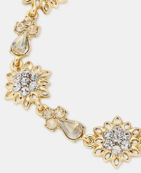 Marchesa Crystal Flower Statement Flex Bracelet