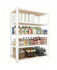 Yigii Adjustable 5-Tier Metal Connector Shelving - Heavy Duty, Boltless, for Kitchen, Pantry, Garage