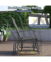 Sugift Outdoor Glider Chairs Set of Two with Ergonomic Seating