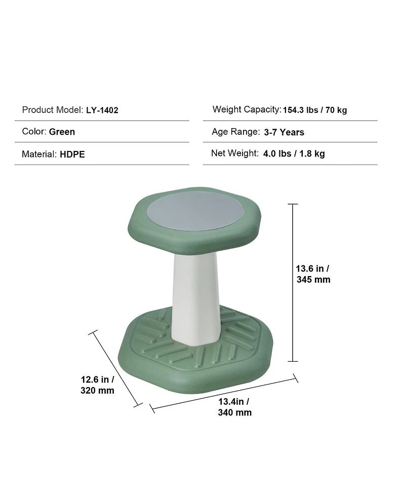 Mecale Kids Wobble Chair with Cushion for Ages 3-7