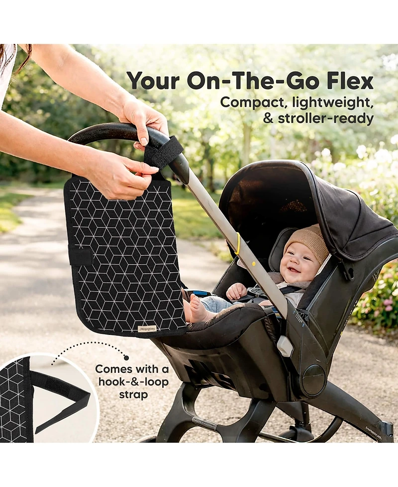 KeaBabies Flex Portable Changing Pad for Baby, Travel, Foldable Large Waterproof Baby Diaper Mat Bag