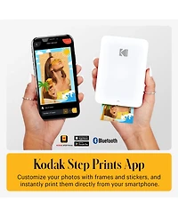 Kodak Step Slim Mobile Color Instant Photo Printer 2" x 3” (White)