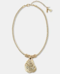 lonna & lilly Pave Oyster Shell Pendant Necklace, 16" + 3" extender