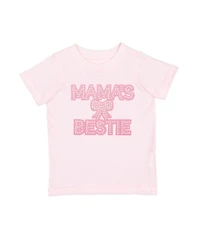 Sweet Wink Baby Girls Mama's Bestie Pearl Patch Short Sleeve T-Shirt
