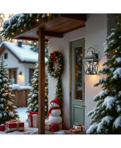 Flynama Outdoor Wall Lights, Porch Lights, Exterior Light Fixture with Clear Glass Shade for Garage Patio Front Door Balcony