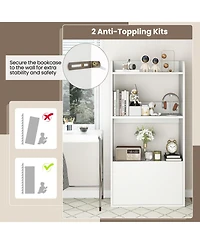 Slickblue 3 Tier Freestanding Bookshelf with Open Shelves for Storage