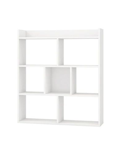 Slickblue 7 Cube Open Back Bookshelf with Anti Tip Safety Wall Anchor