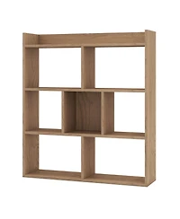 Slickblue 7 Cube Open Back Bookshelf with Anti Tip Safety Wall Anchor