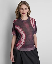 Dkny Women's Printed Short-Sleeve Sweater
