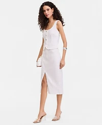 I.n.c. International Concepts Women's Sequin Embellished Denim Midi Skirt, Macy's Exclusive