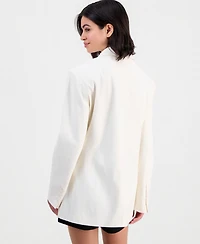 Bar Iii Women's Oversized Linen-Blend Blazer, Macy's Exclusive