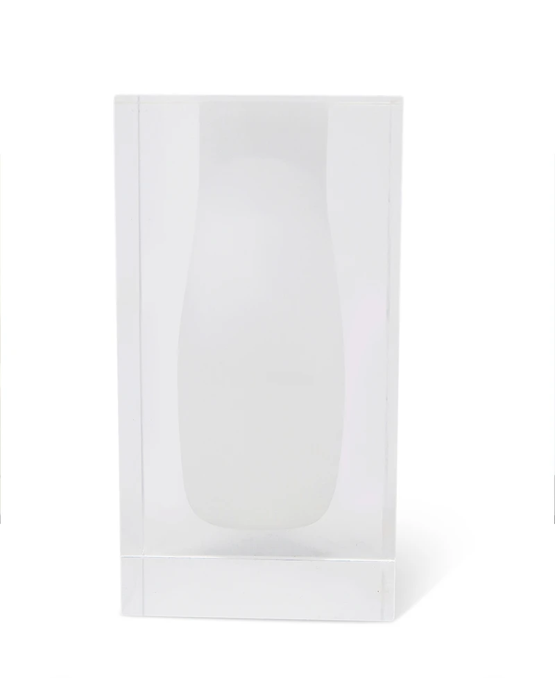 Classic Touch Double Wall Crystal Bud Vase