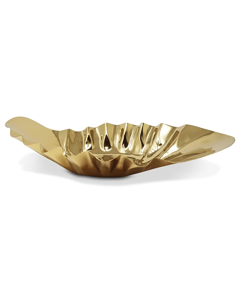 Classic Touch Hammered Wavy Platter, 19.75"